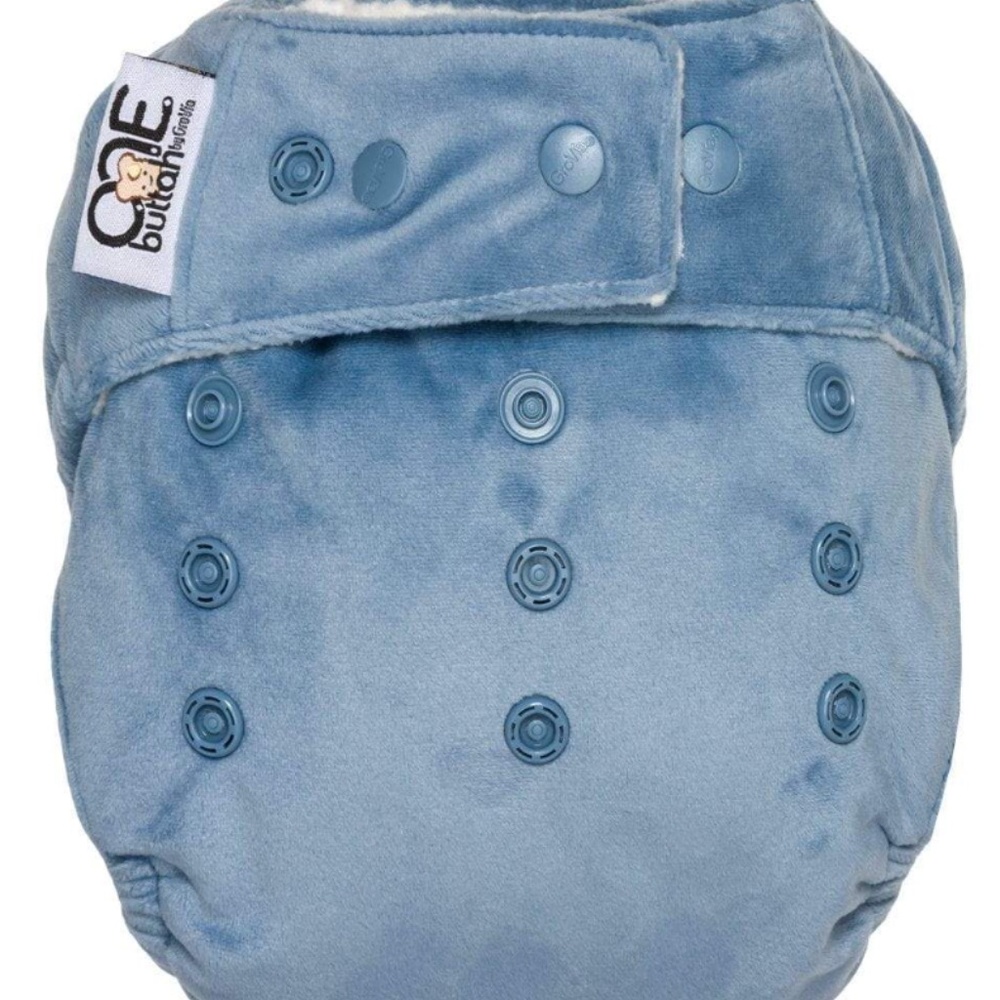 GroVia Buttah Velour O.N.E. Cloth Diaper Lake